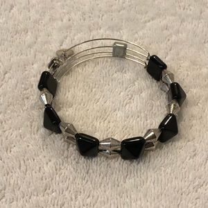 Alex and Ani black and silver stud bracelet